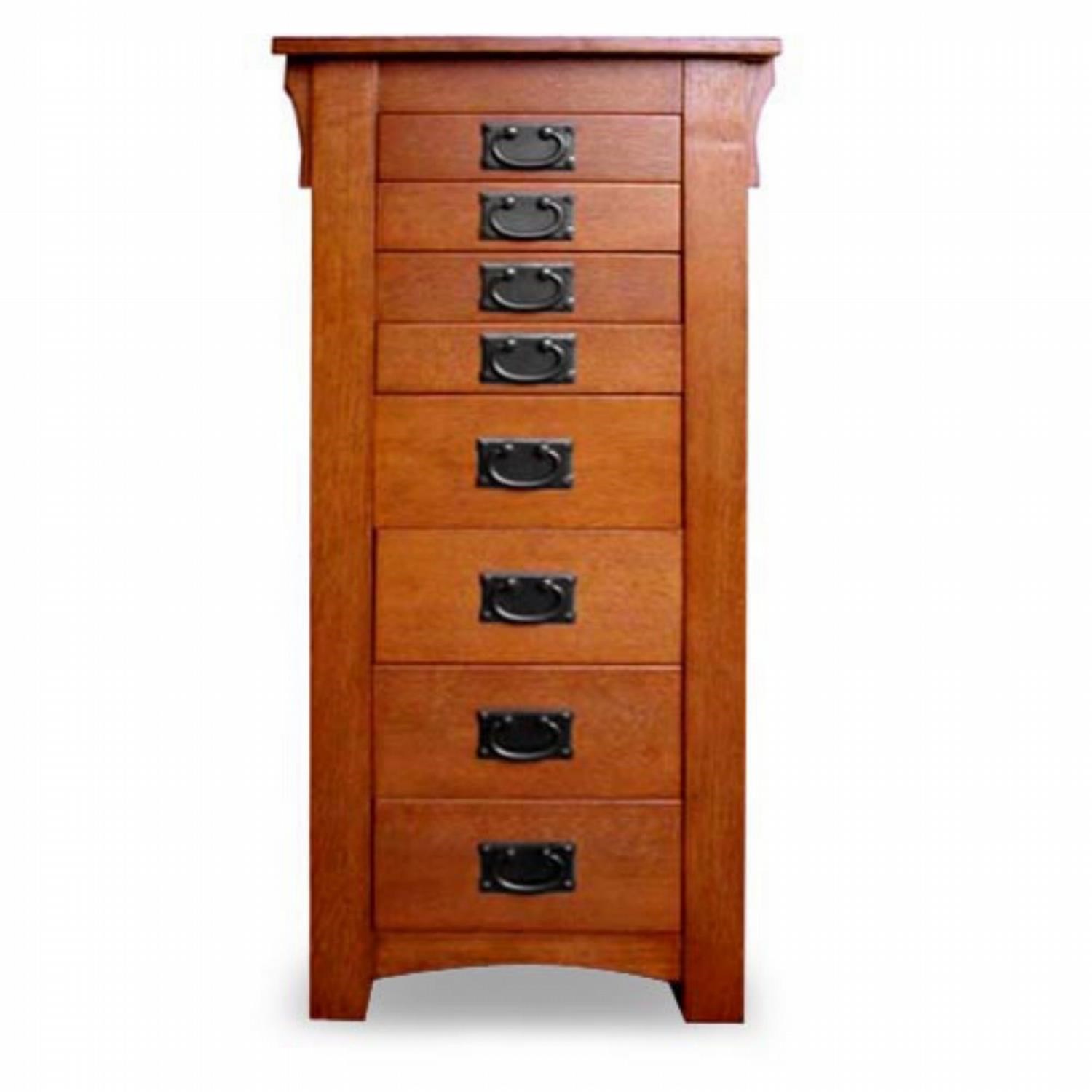 Powell mission oak jewelry armoire deals